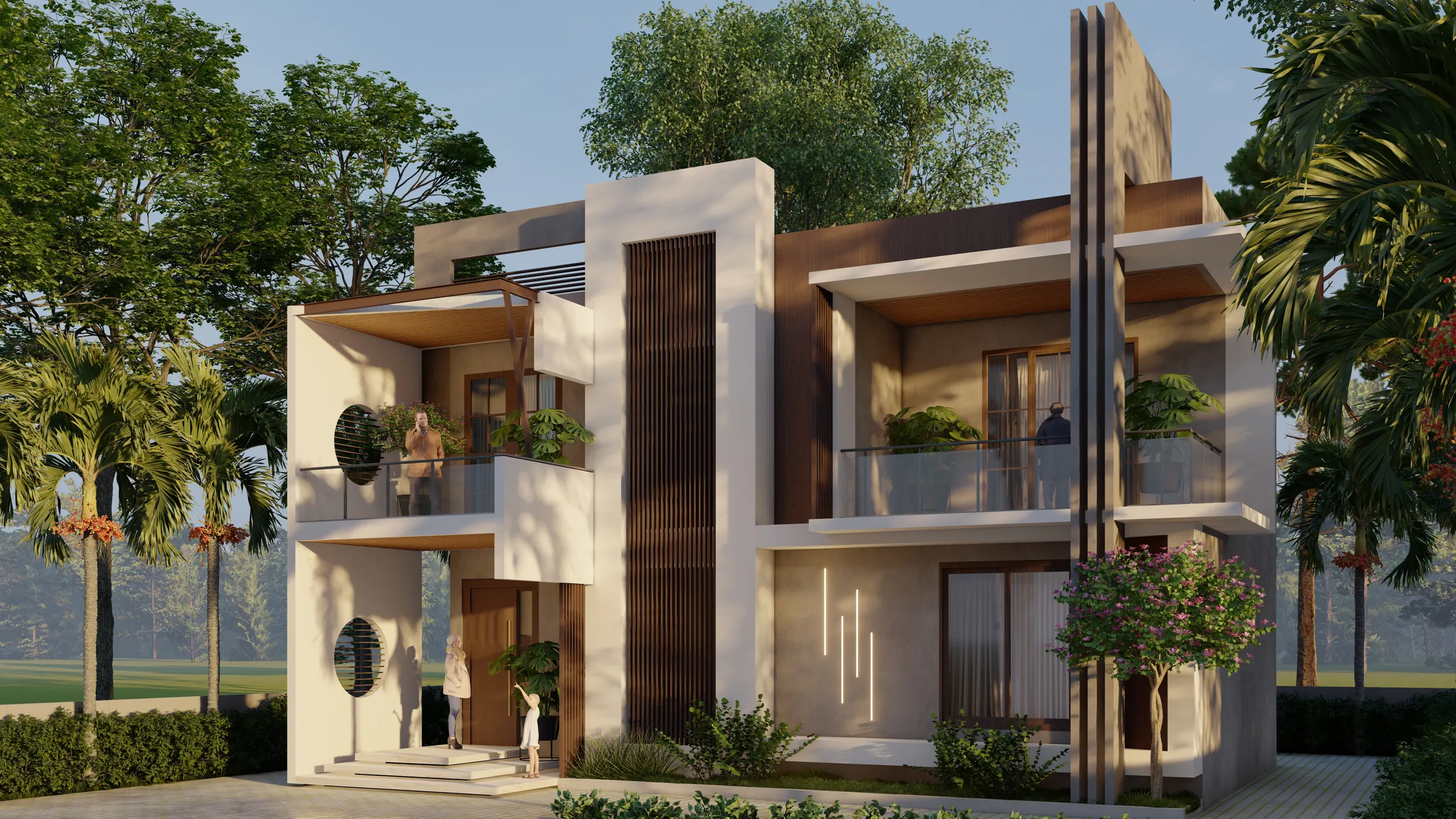 Contemporary Duplex — view 2
