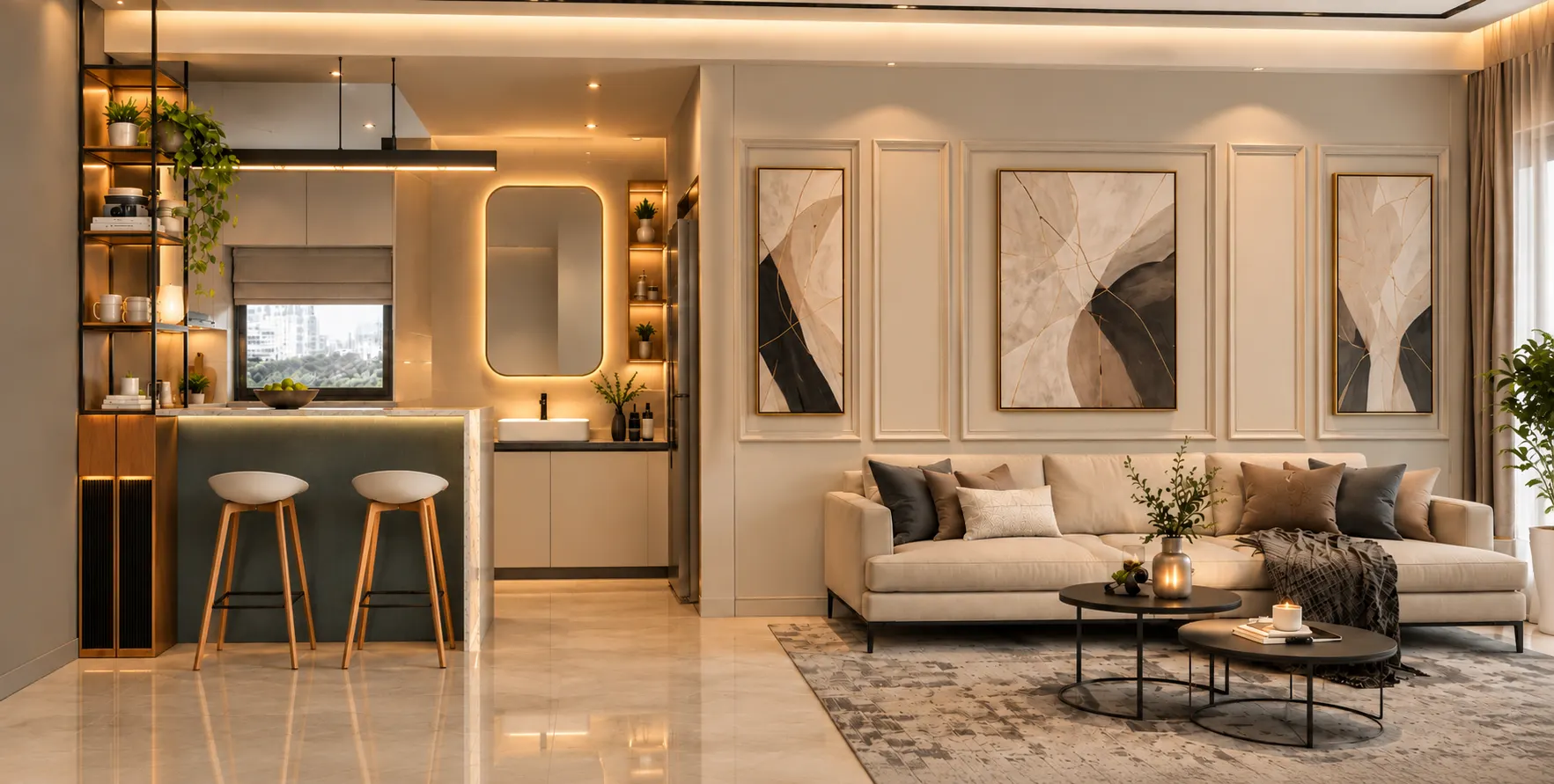 Warm Modern Living — view 1